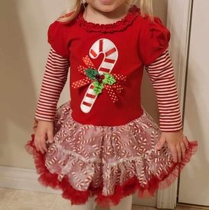 Candy Cane Dress 2T